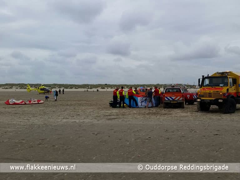 Kitesurfers gewond bij de Brouwersdam
