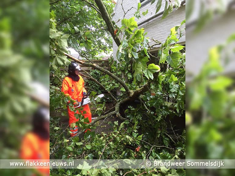 Zomerstorm laat sporen achter