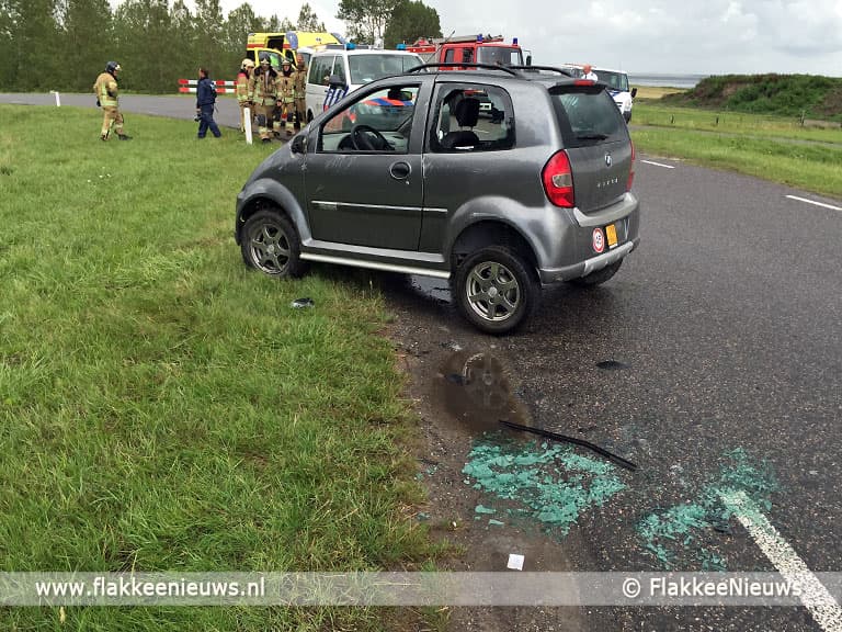 45km auto uit de bocht