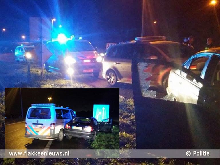 Politie rijdt inbrekers klem op de N57