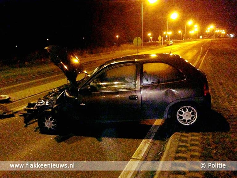 Beschonken bestuurder gewond bij ongeval