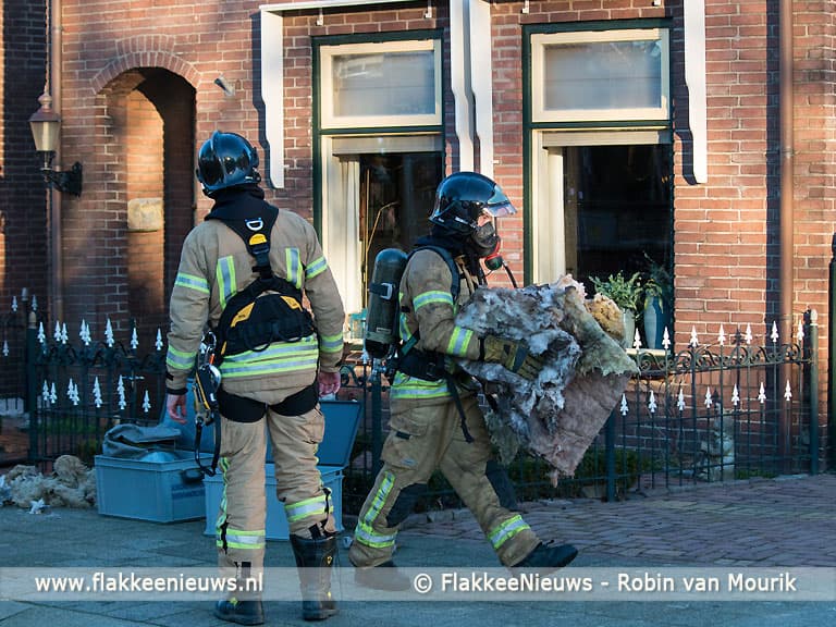 Schoorsteenbrand in Sommelsdijk