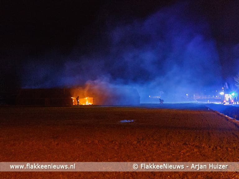Schuur in brand bij Sommelsdijk