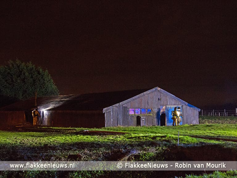 Schuur in brand bij Sommelsdijk