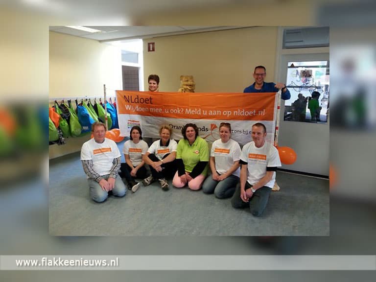 Bedrijvigheid bij de Ollie B Bommel school