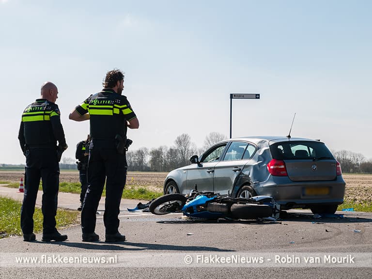 Motorrijder gewond bij ongeval nabij Stellendam
