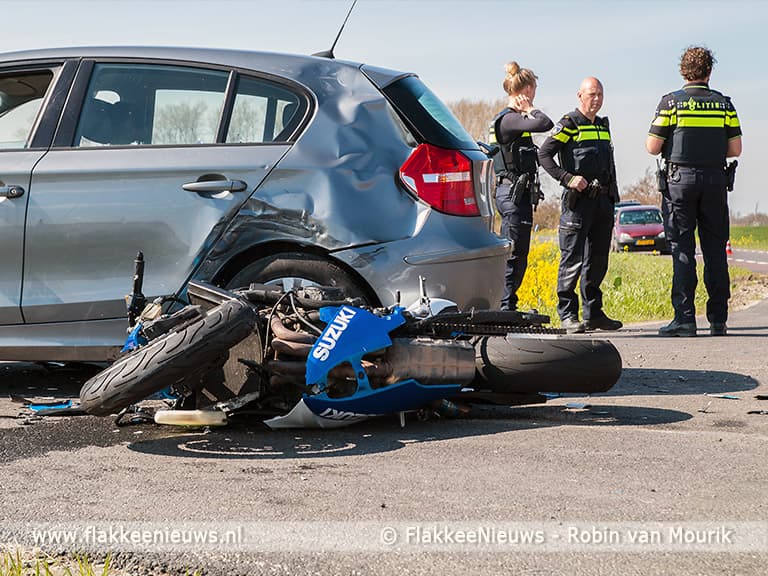Motorrijder gewond bij ongeval nabij Stellendam