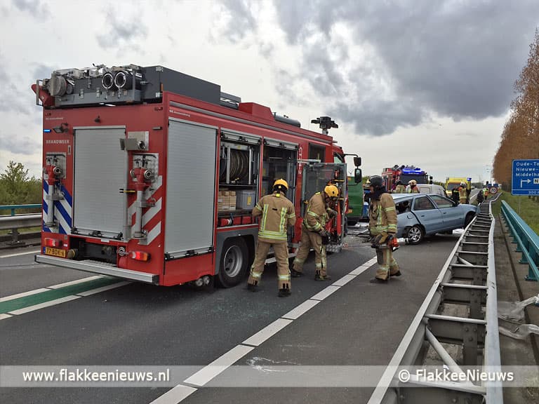 N59 afgesloten vanwege groot ongeval