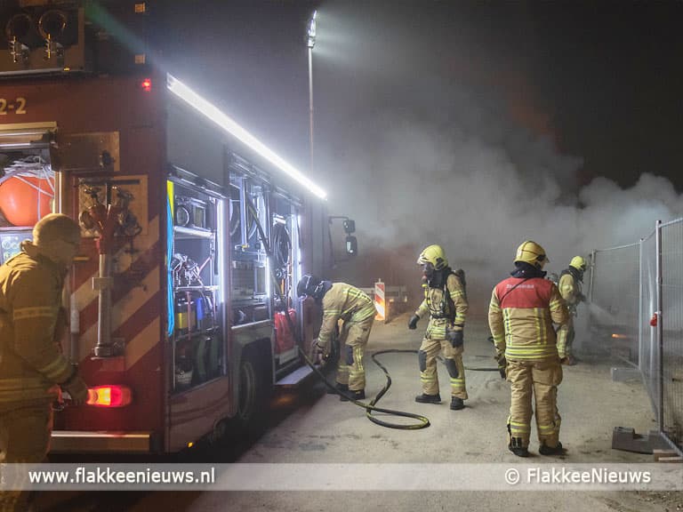 Bouwkeet afgebrand op industrieterrein Dirksland