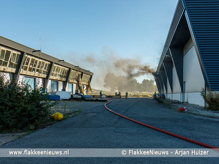 Brand in loods Buitenhaven Stellendam