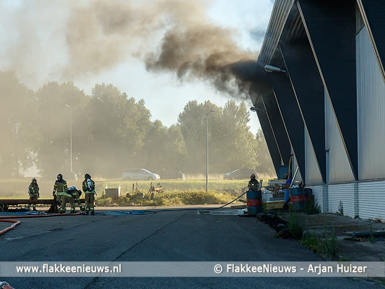 Brand in loods Buitenhaven Stellendam