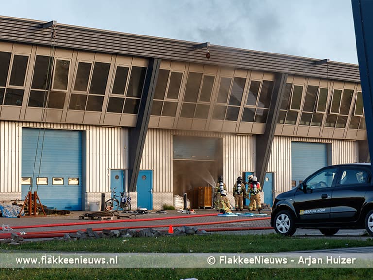 Brand in loods Buitenhaven Stellendam