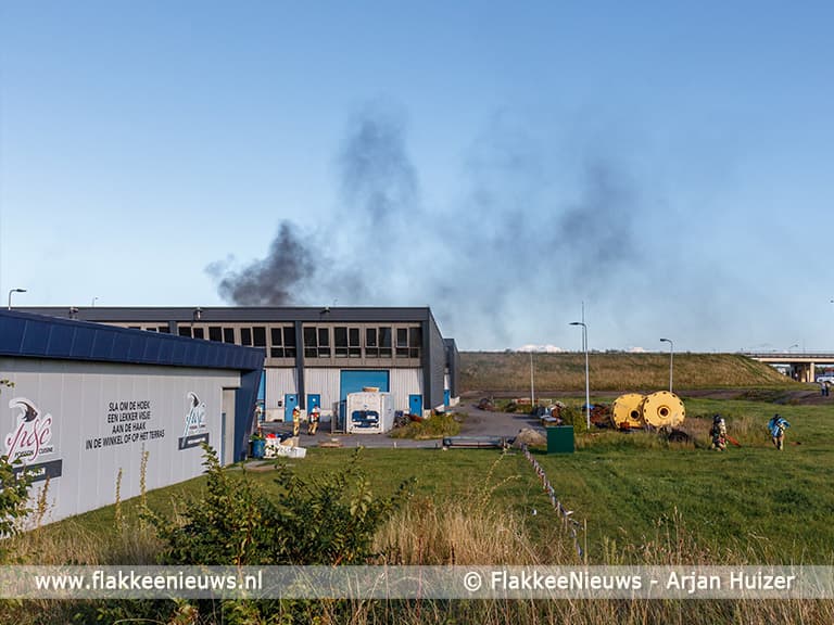Brand in loods Buitenhaven Stellendam