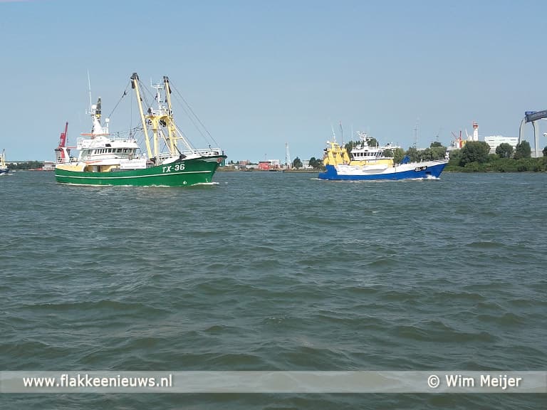 Vissers voeren actie in Rotterdam