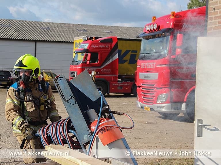 Timmerman vastgeniet bij eilandelijke brandweerwedstrijd