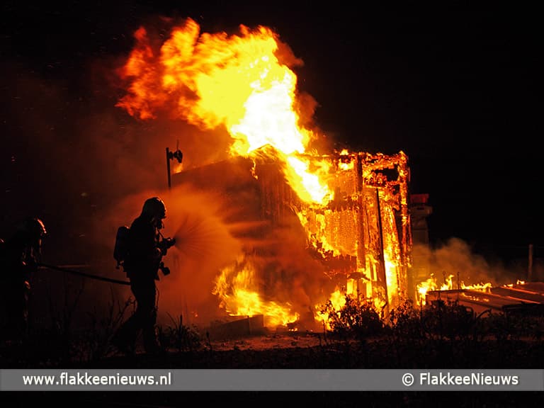 Brand bij volkstuintjes Middelharnis