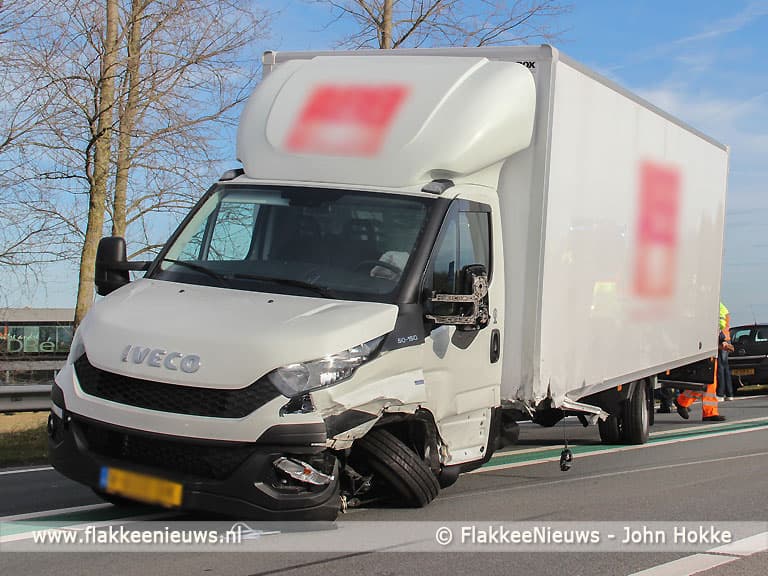 Afsluiting N59 door ongeval nabij Oude-Tonge