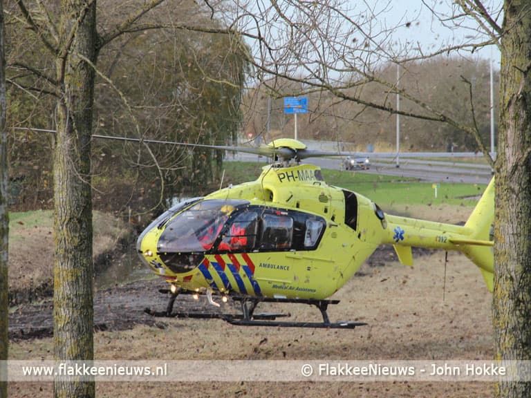 Afsluiting N59 door ongeval nabij Oude-Tonge