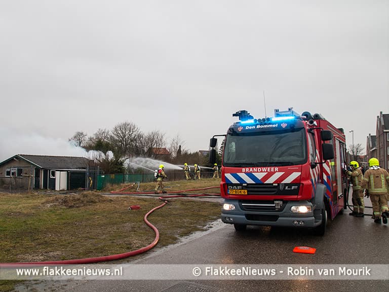 Schuur in brand op camping Oude-Tonge