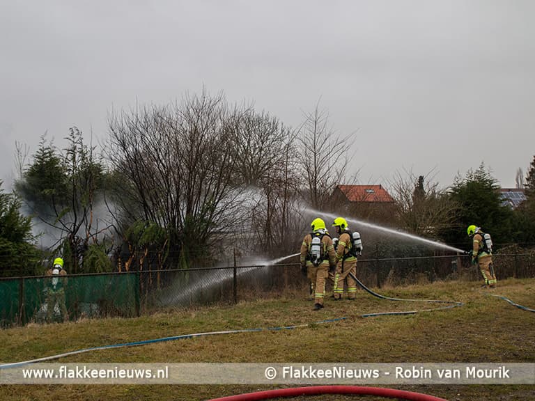 Schuur in brand op camping Oude-Tonge