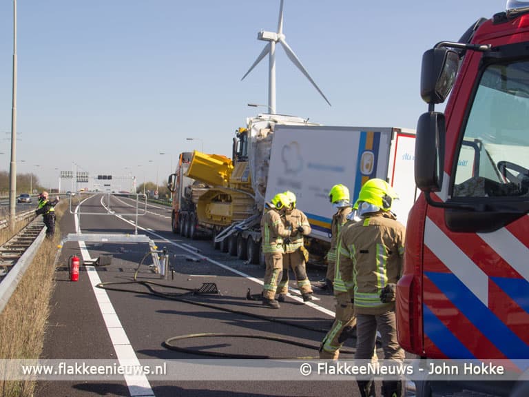 Grote vertraging op A29 door ernstig ongeval