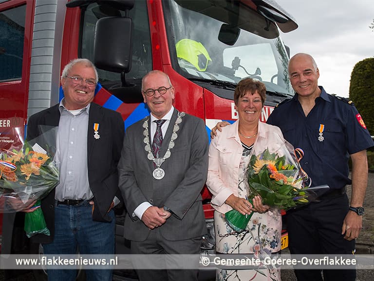Brandweermannen Jan Mackloet en Ab Tieleman koninklijk onderscheiden