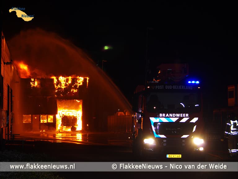 Uitslaande brand in bedrijfsverzamelgebouw
