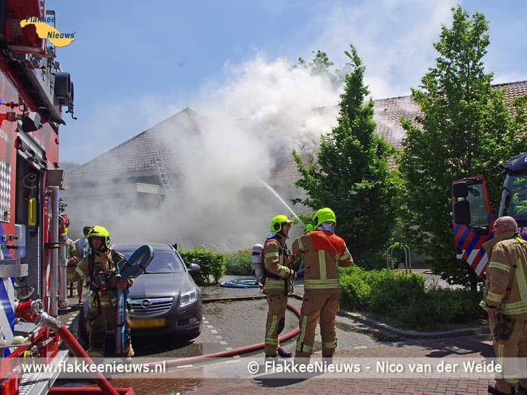 Brand in het dak van de Dillenburg