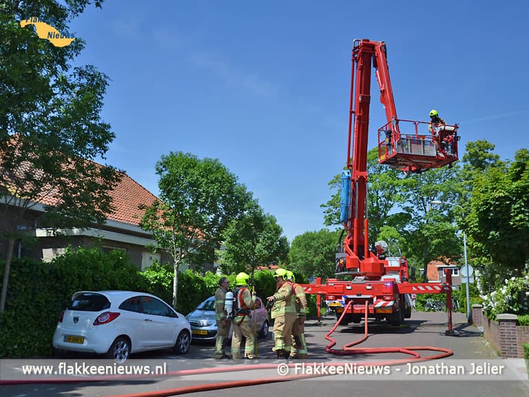 Brand in het dak van de Dillenburg