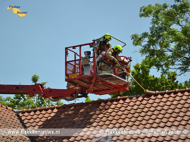 Brand in het dak van de Dillenburg