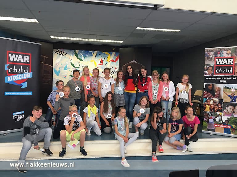 Actie voor War Child bij OBS de Bron in Oude-Tonge