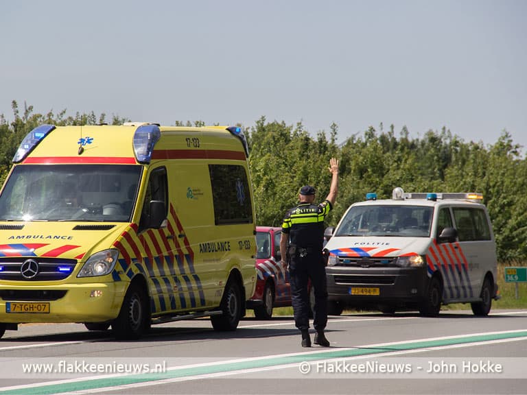 Vertraging N59 door kop-staartbotsing