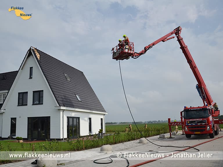 Blikseminslag bij woning in Dirksland