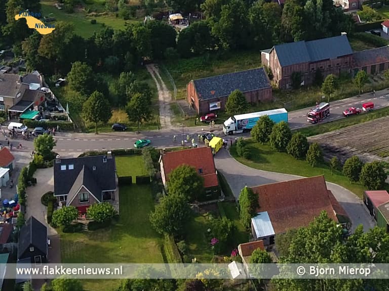 Persoon gewond bij ongeval met vrachtwagen in Ouddorp