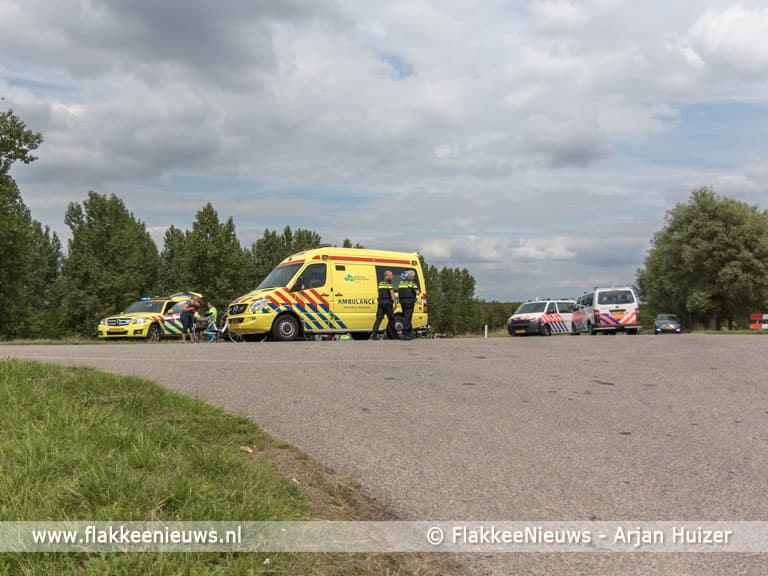 Traumaheli vliegt voor ongeval met fietser