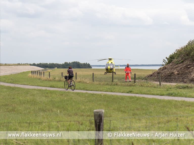 Traumaheli vliegt voor ongeval met fietser