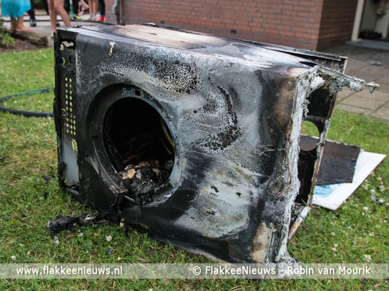 Wasmachine brand snel onder controle