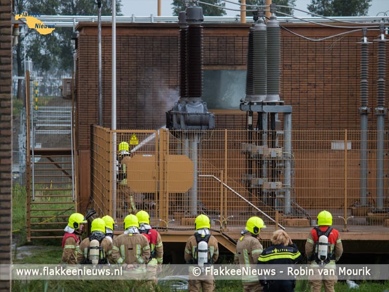 Brand bij verdeelstation van Stedin