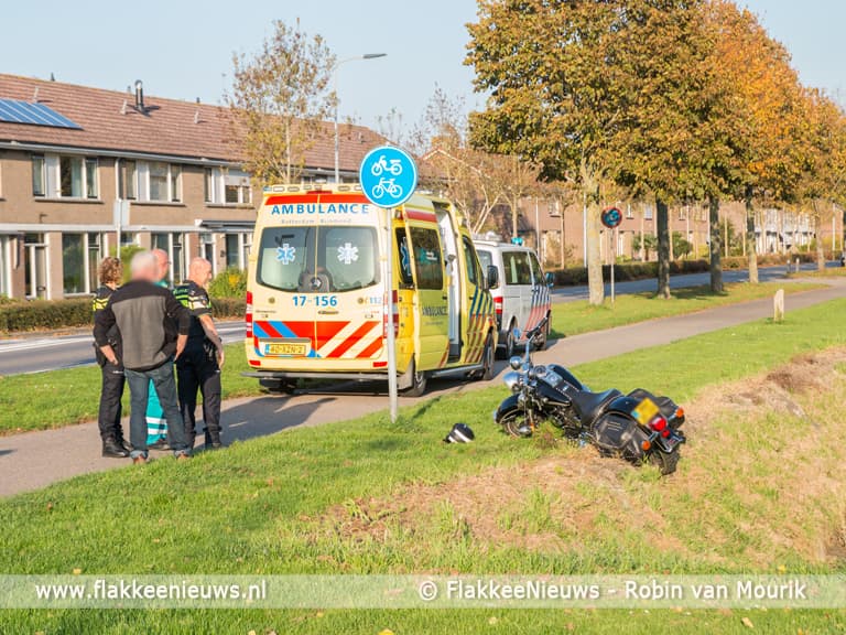 Ongeval met twee motoren In Middelharnis
