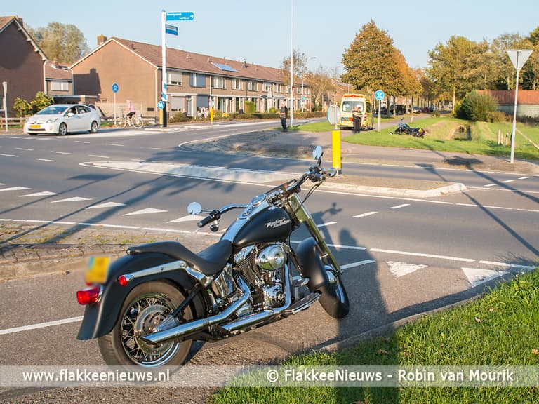 Ongeval met twee motoren In Middelharnis