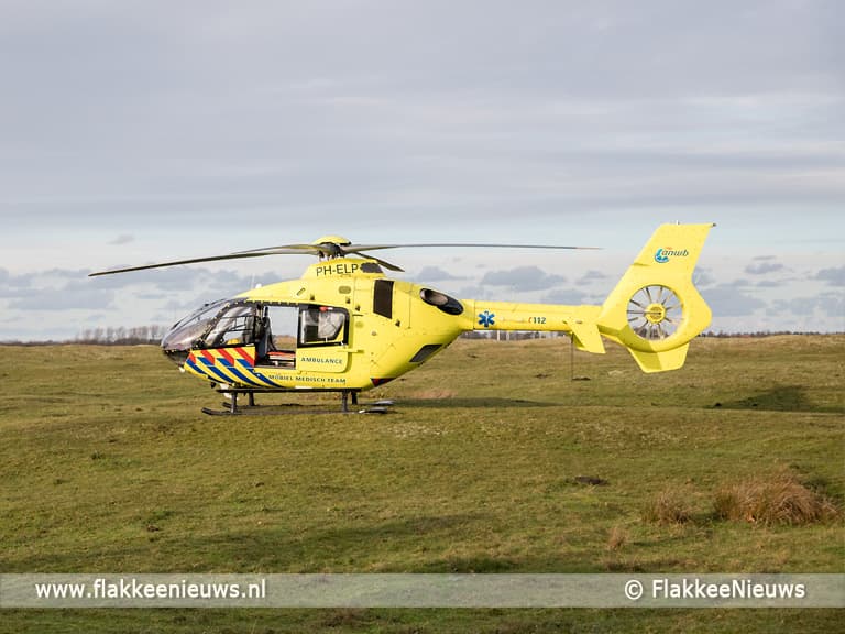 Traumaheli vliegt voor ongeval met fiets