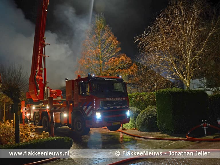 Grote brand in schuur Melissant
