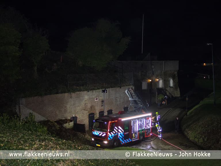 Chalet in brand bij Fort Prins Frederik