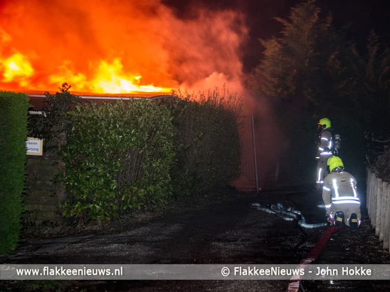 Chalet in brand bij Fort Prins Frederik