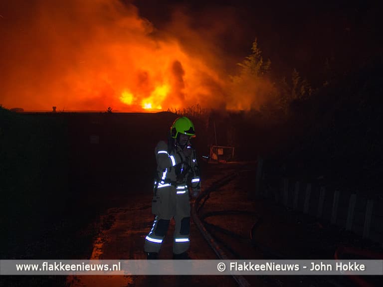 Chalet in brand bij Fort Prins Frederik
