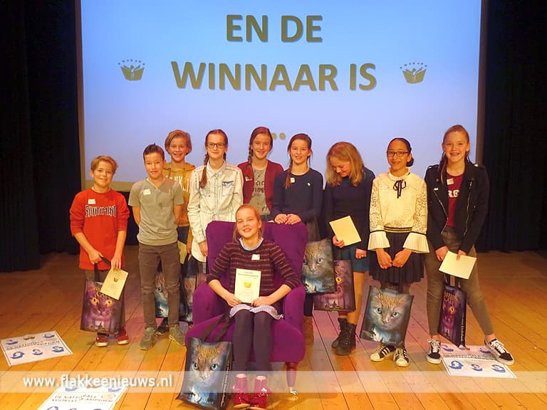 Aylinn Lodder Voorleeskampioen Goeree-Overflakkee 2018