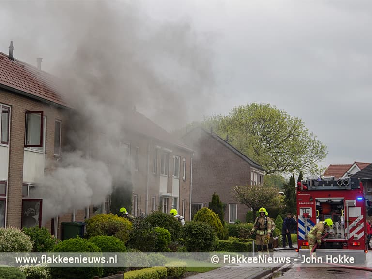 Brand in woning Achthuizen aangestoken