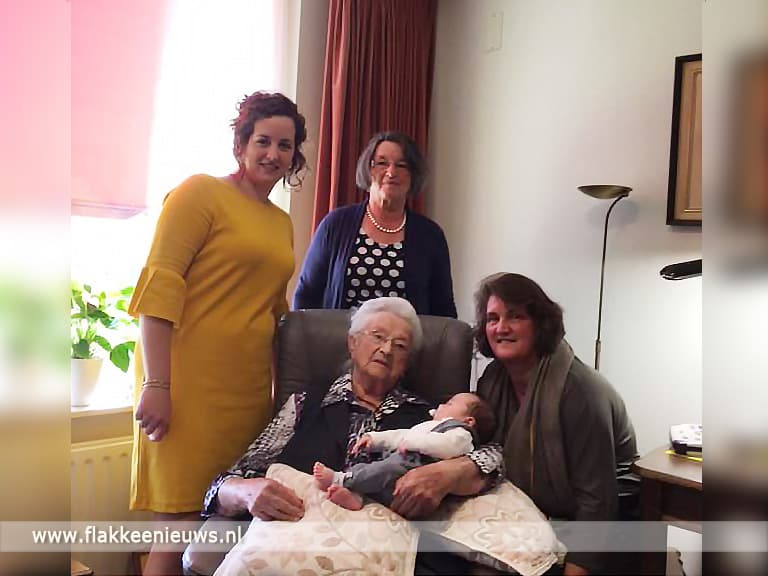 Vijf generaties op een foto