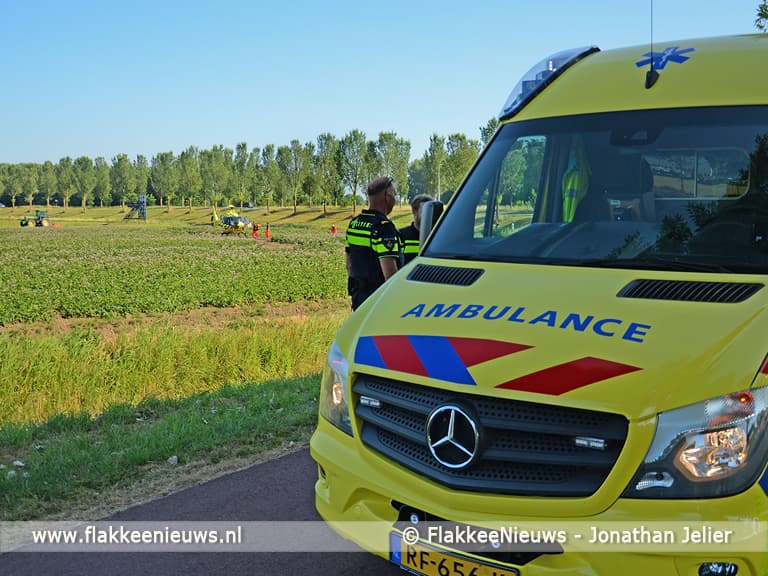 Traumaheli vliegt voor ongeval met brommer