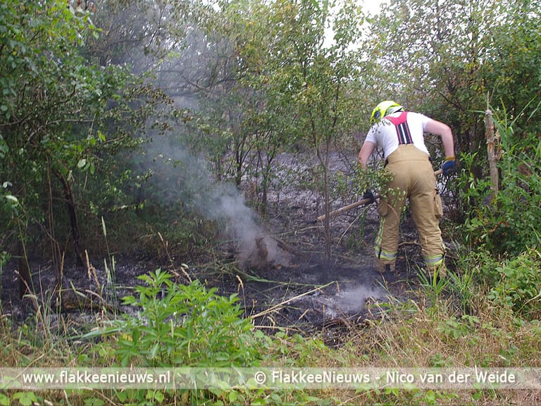 Brand op de Slikken van Flakkee